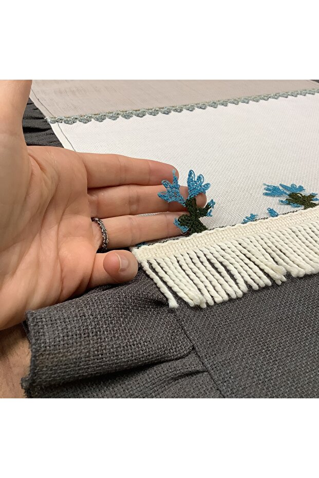 Patchwork & Fırfırlı & Iğne Oyalı & El Dantelli Runner-50*150 Cm - 7