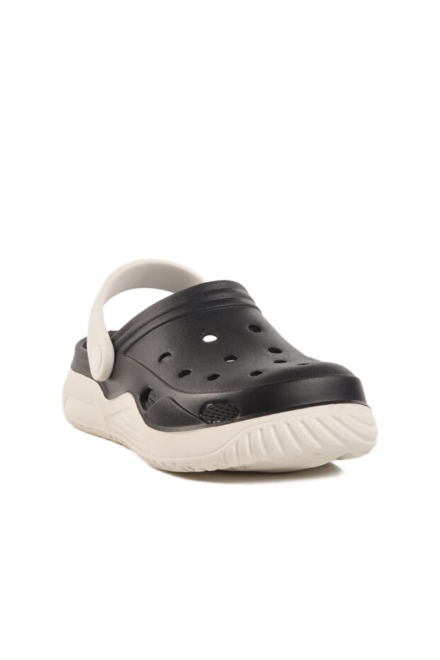 Black-White Lightweight Eva Sole Unisex Sabo Slippers Stella Z