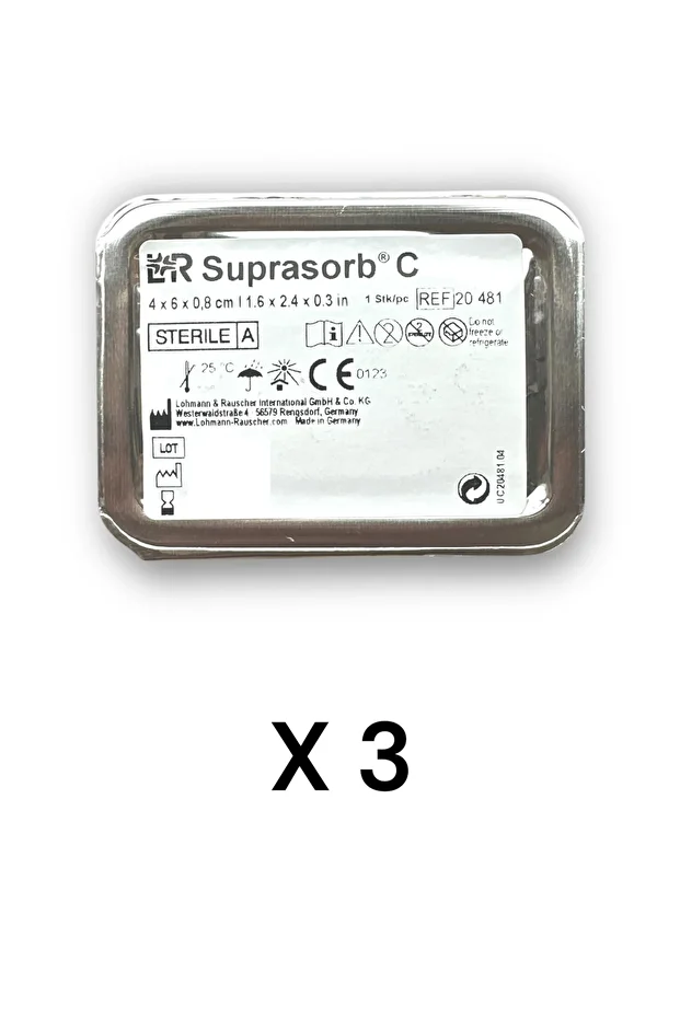 Suprasorb C (COLLAGEN) Kolajen Içerikli Yara Örtüsü 4 Cm X 6 Cm X 0,8 Cm - Ref 20481 - 3 Adet - 1