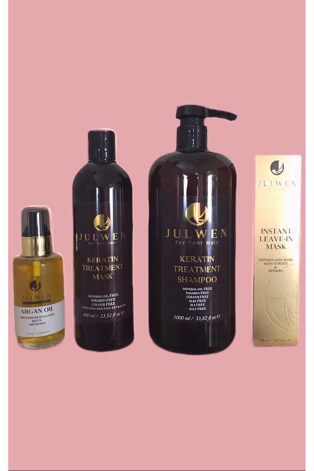 KERATİN MASK 400 ML +ARGAN OİL 100 ML+KERATİN ŞAMPUAN 1000ML+INSTANT LEAVEIN MASK 150ML - 1