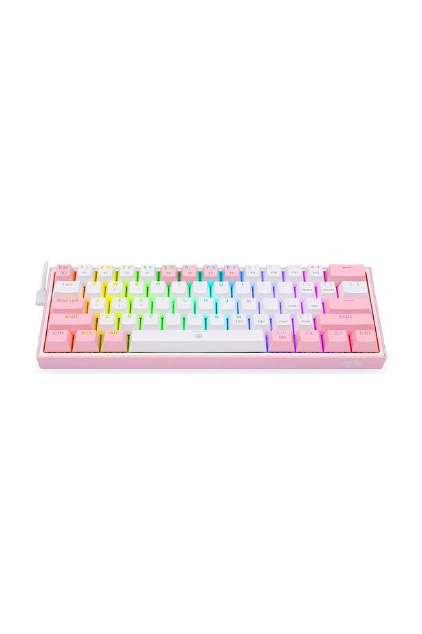 K617-RGB-WP Fızz Rgb Red Swıtch Kablolu Mekanık Q Klavye beyaz-Pembe - 1