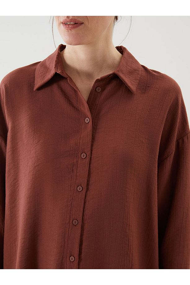 LCWAIKIKI Classic Loose Fit Kadın Gömlek T T - 3