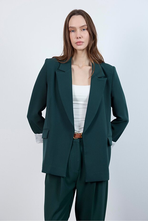 Kadın Kolu Katlamalı Ceket - 1