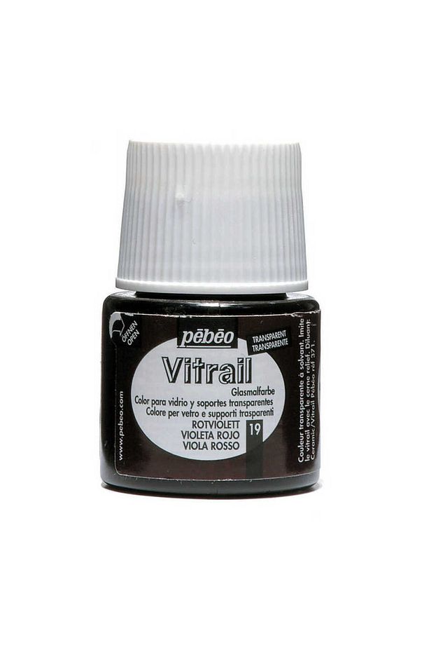 Vitrail Solvent Bazlı Cam Boya 45ml Şişe - 05019 Red Violet - 1
