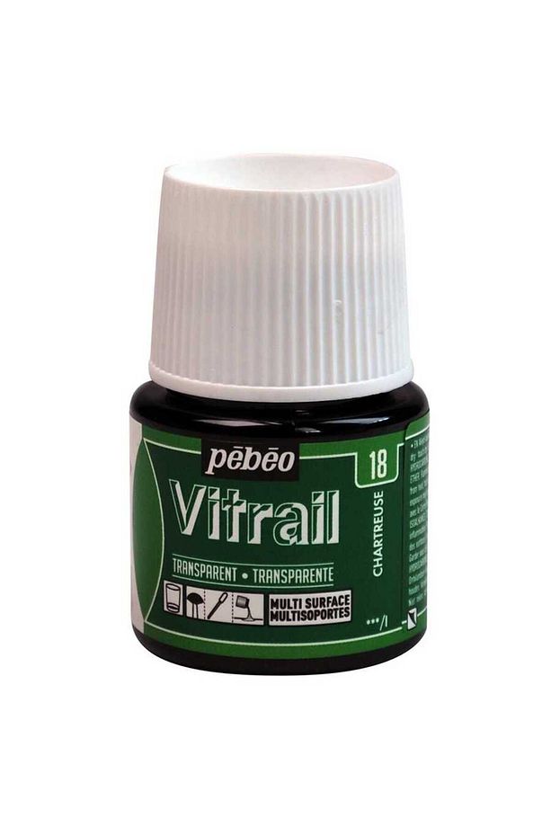 Vitrail Solvent Bazlı Cam Boya 45ml Şişe - 05018 Chartreus - 1