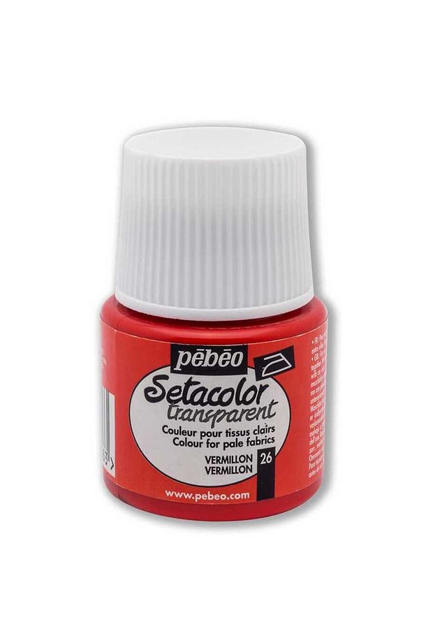 Setacolor Transparan Kumaş Boya 45ml Şişe - 26 Vermilion - 1