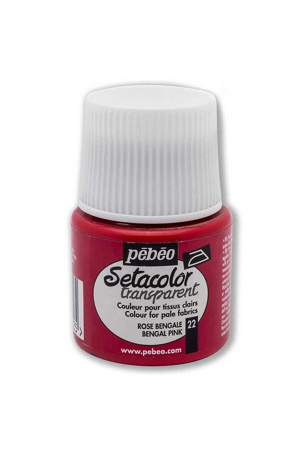 Setacolor Transparan Kumaş Boya 45ml Şişe - 22 Rose Bengale - 1