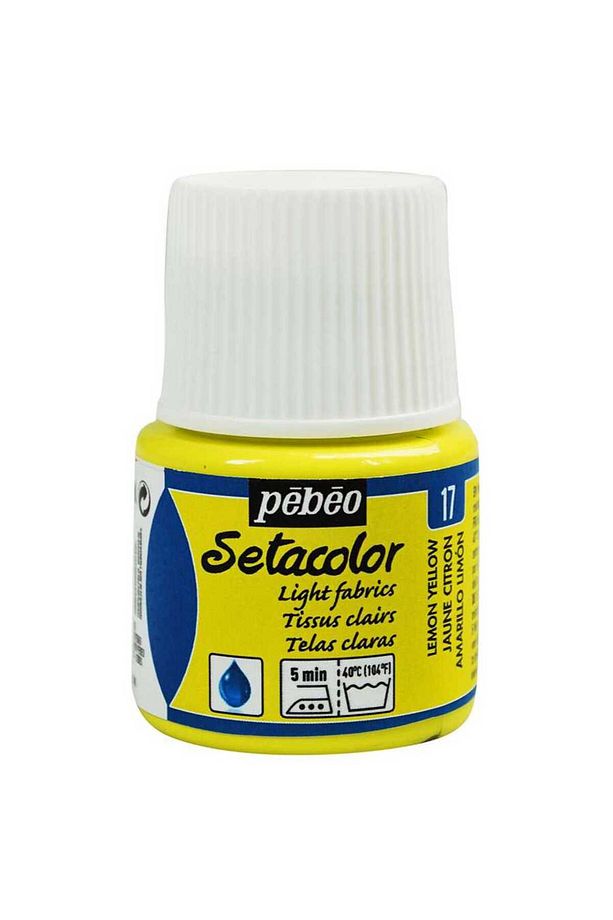 Setacolor Transparan Kumaş Boya 45ml Şişe - 17 Jaune Citron - 1