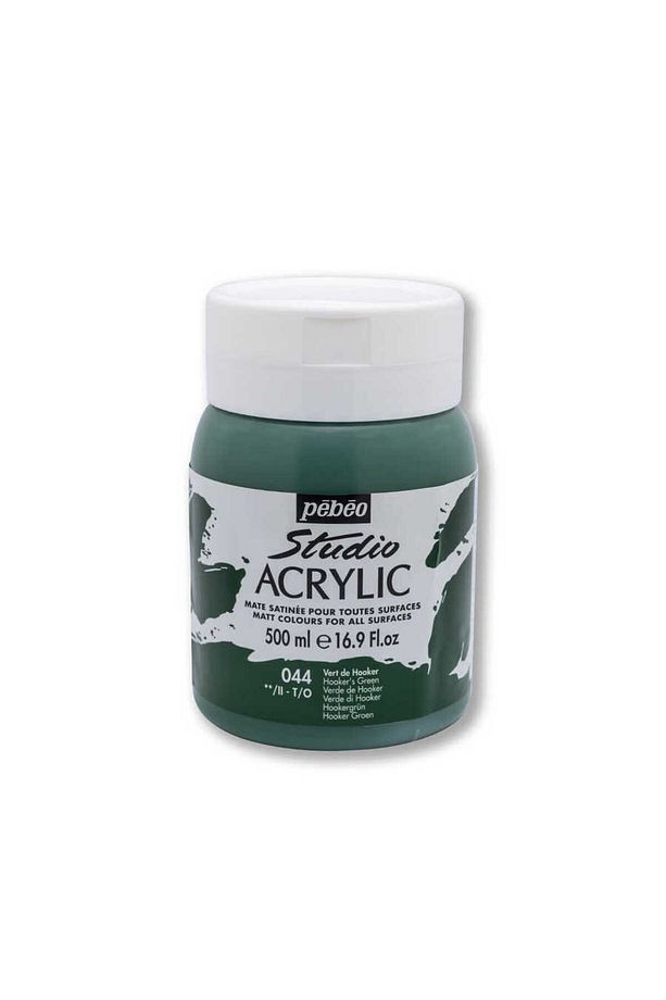 Studio Akrilik Boya 500ml Kavanoz 171-44 Hooker&primes Green - 1