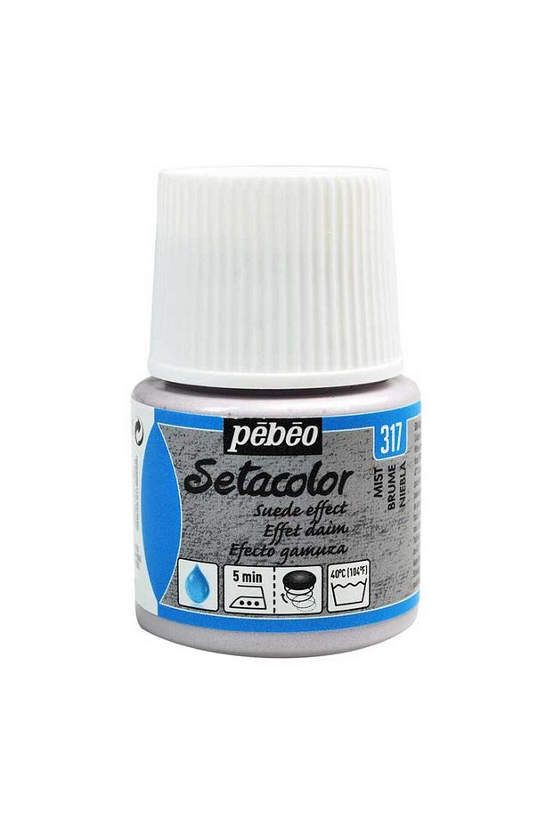 Setacolor Süet Efektli Opak Kumaş Boya 45ml Şişe - 317 Mist - 1