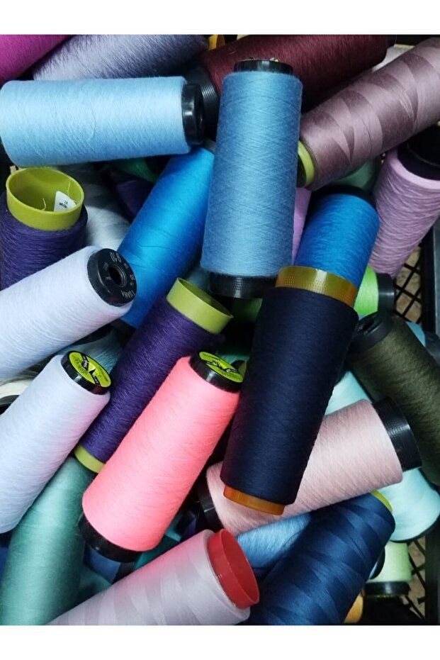 Sewing Thread, Mixed Color Bottom Coil, 500 Gr Send Thread from 13-16 Pcs.