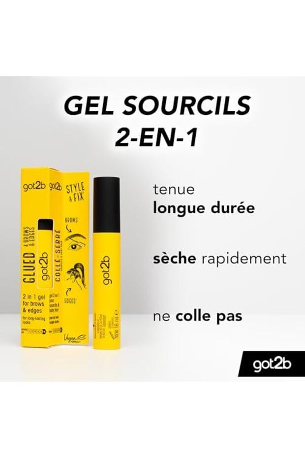 Glued for Brows & Edges 2 in 1 Wand Eyebrow Gel, 72hr Hold, No White Residue or Stickiness, Ve - 8