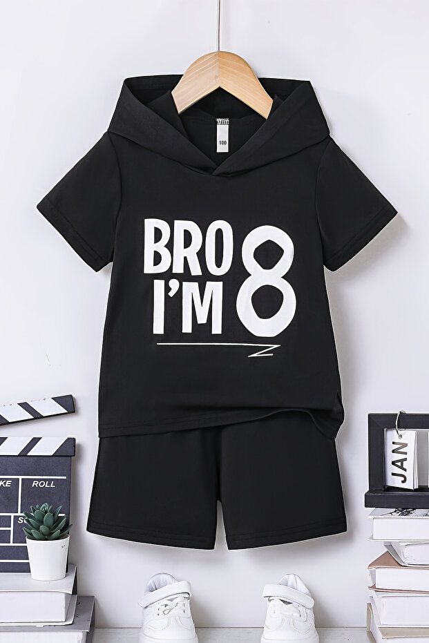 Premium I'M Bro Printed 2-Piece Boy's Suit 23594