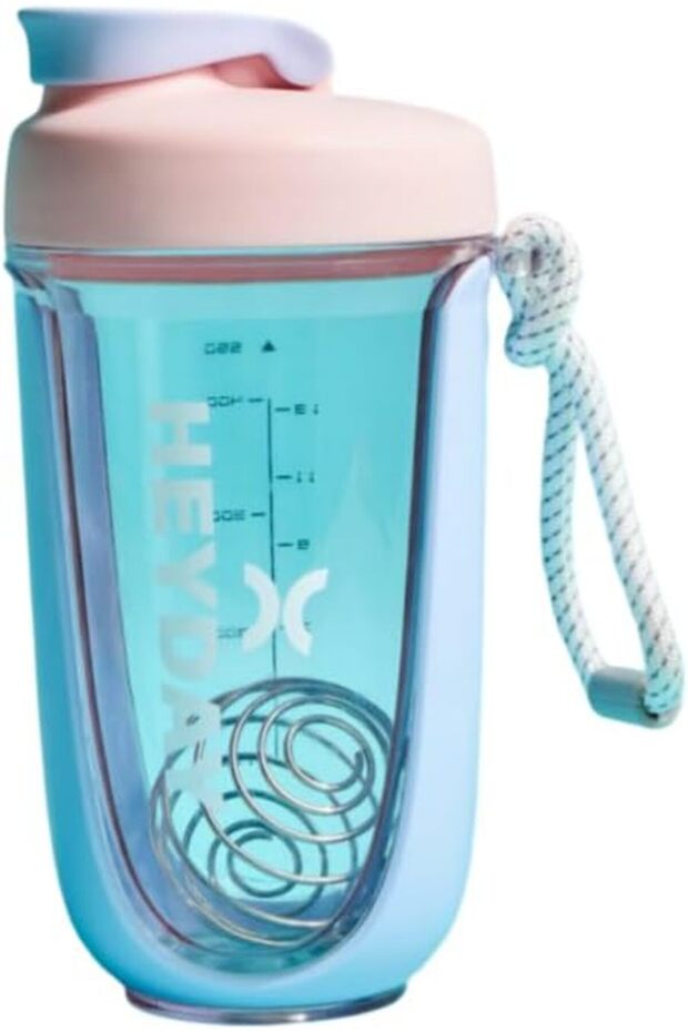Shaker Bottle with Tritan BPA-Free Plastic with Stainless Steel Blender Ball-550 ml Pink