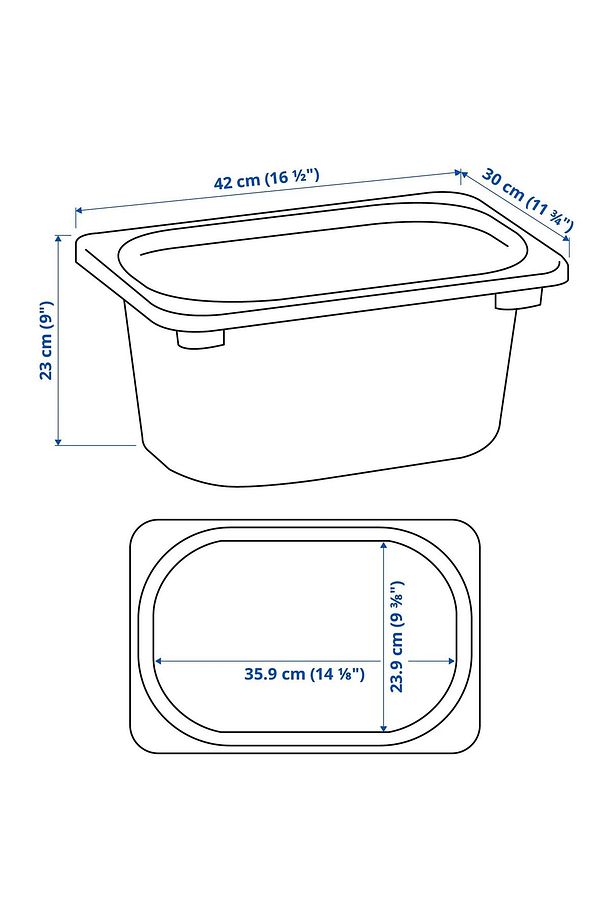 KALİTELİ 3 Adet Plastik Oyuncak Saklama Kutusu 42x30x23 Cm İkea 3'lü Set Düzenleme Kutusu Mavi Kutu - 3