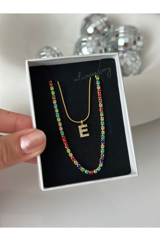 Taşlı kolye seti - 2