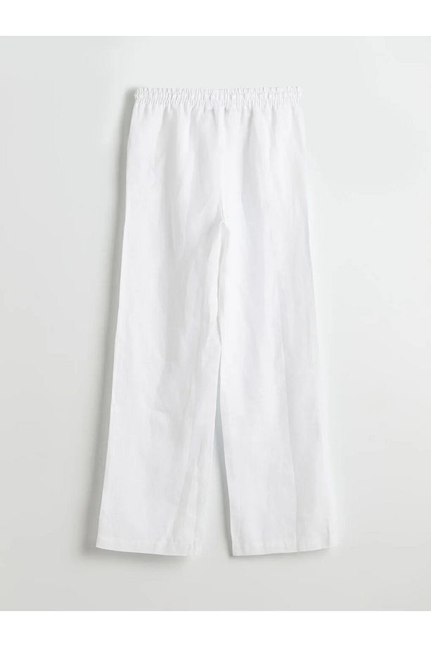 LCW Modest Beli Lastikli Keten Kadın Pantolon - 2