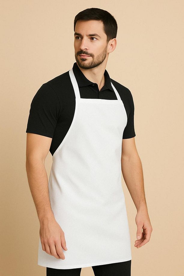 Beyaz Leke Tutmaz Gabardin Aşçı Şef Barista Mutfak Önlük Unisex Masterchef - 1