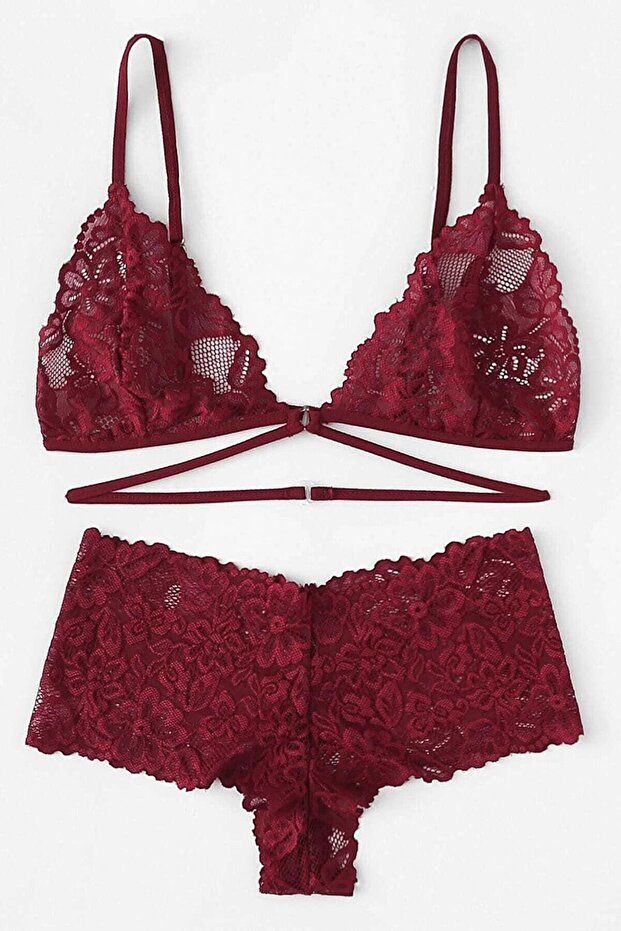 Women's Burgundy Special Stylish Bra Panties Set