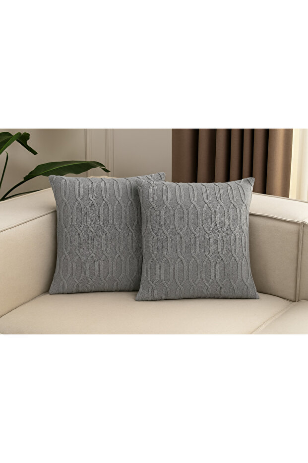 Triko Kırlent Kılıfı 2'li - 5