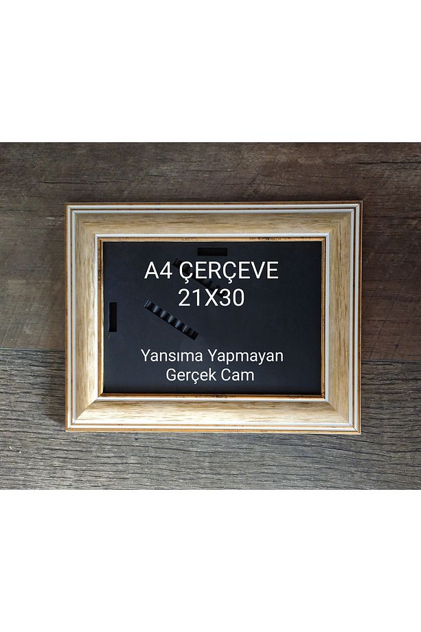 A4 Çerçeve 21x30 Diploma-Sertifika Çerçevesi Masa Üstü Ayaklı-Yatay yada Dikey Asılabilir - 1