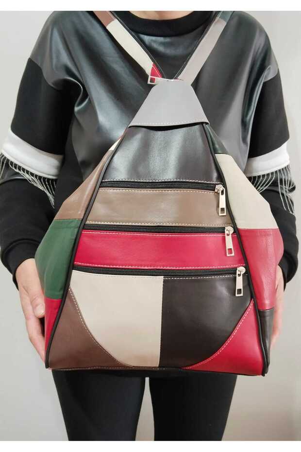 Genuine Leather Backpack - 1