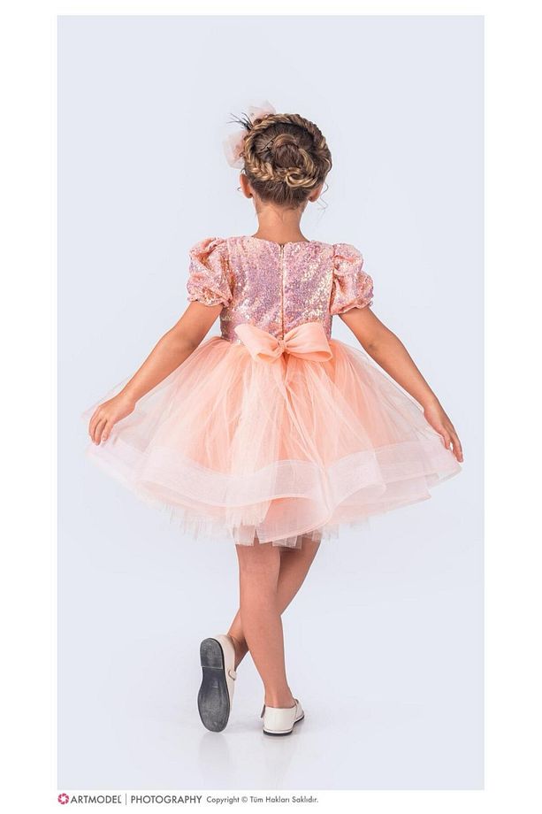 Baleri̇n Model Pul Payetli̇ Kiz Çocuk Elbi̇se - 2