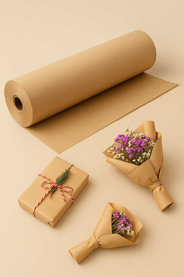 70 cm x 50 m roll kraft paper - gift wrapping, flower wrapping, packaging, shipping, crafts