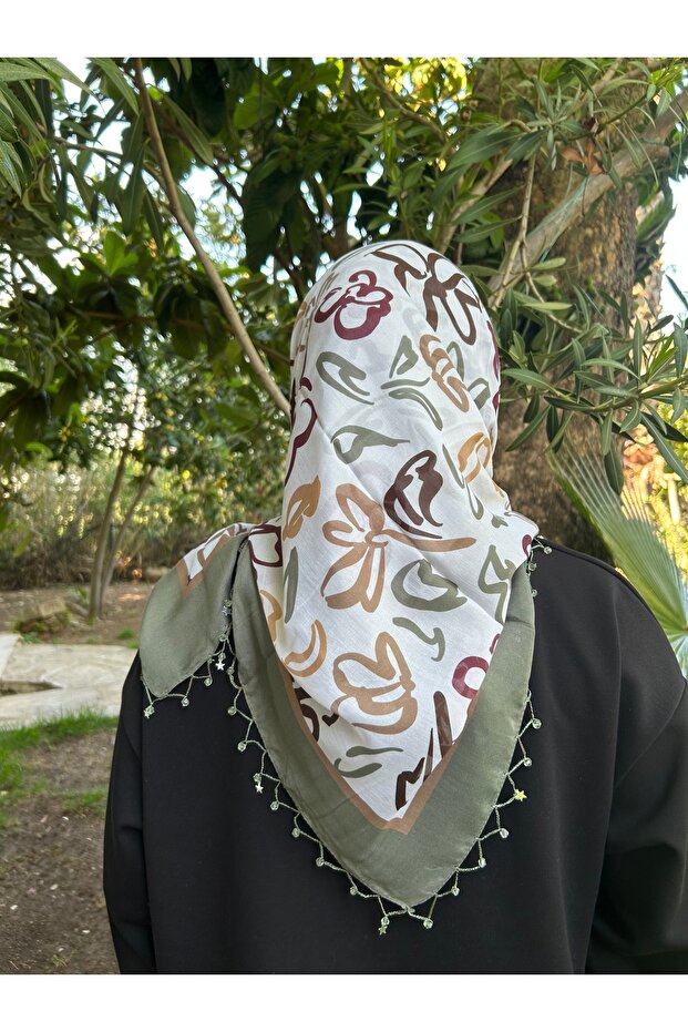 Handcrafted Edge Beaded Writing Cheesecloth Dowry Gift