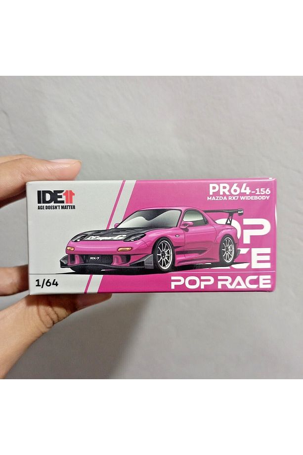 Pop Race Mazda RX-7 Pembe Araba Modeli Açık Kaput Açılabilir - 4