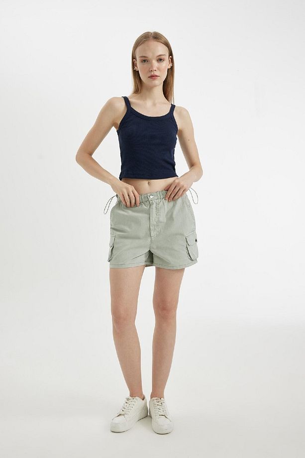 Coool Regular Fit Normal Bel Kısa Paça Gabardin Şort A3688AX24HS - 4