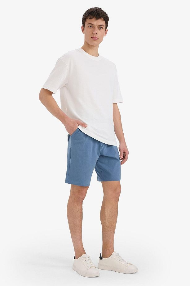 Slim Fit Dar Kesim Cepli Pamuklu Basic Düz Bermuda Şort W1105az25sp - 4