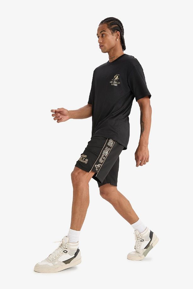 DeFactoFit NBA Chicago Bulls Standart Fit Kısa Paça Şort E0365AX25SP - 6
