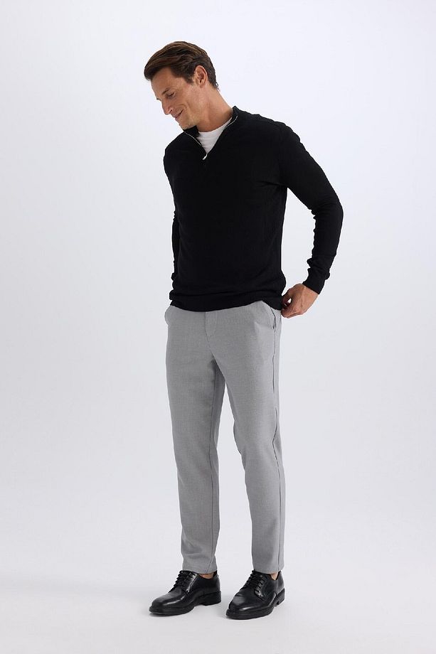 Jogger Düz Paça Her Yöne Esneyen Yazlık Kumaş Pantolon B7520AX25SP - 3
