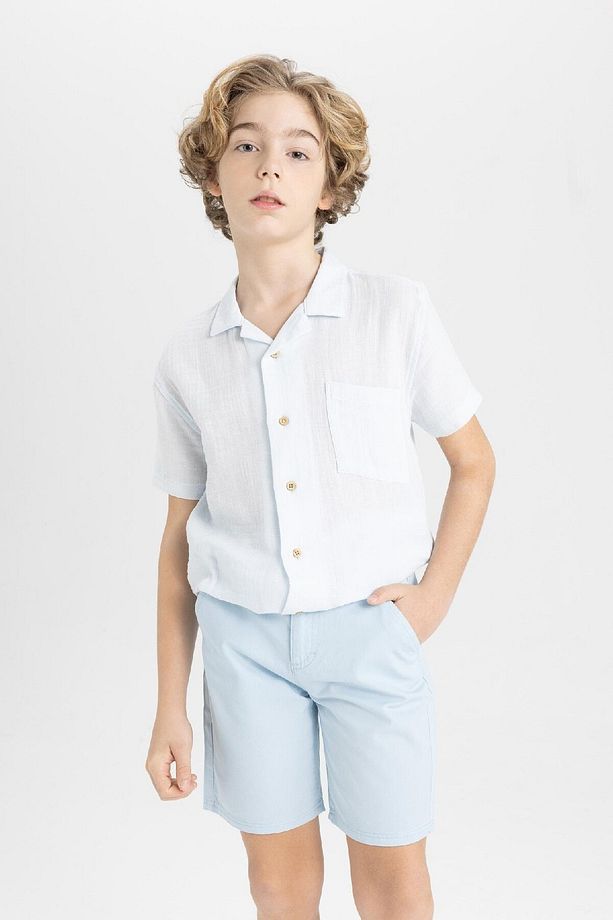 Erkek Çocuk Cepli Basic Düz Gabardin Şort C2955a824sm - 4