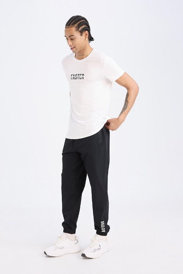 DeFactoFit Slim Fit Dokuma Sporcu Jogger Eşofman Altı Dar Kesim Çift Cepli C1212AX25SP - 4
