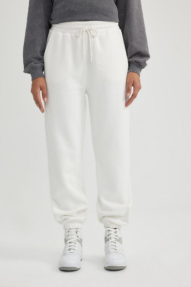 Standart Fit Kalın Jogger Eşofman Altı Bel Paça Lastikli Basic Düz Uzun Boy S7370az24sp - 1