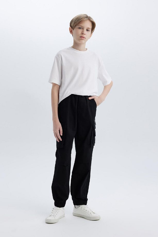 Erkek Çocuk Kargo Jogger Standart Paça Gabardin Pantolon D6313A825SP - 7
