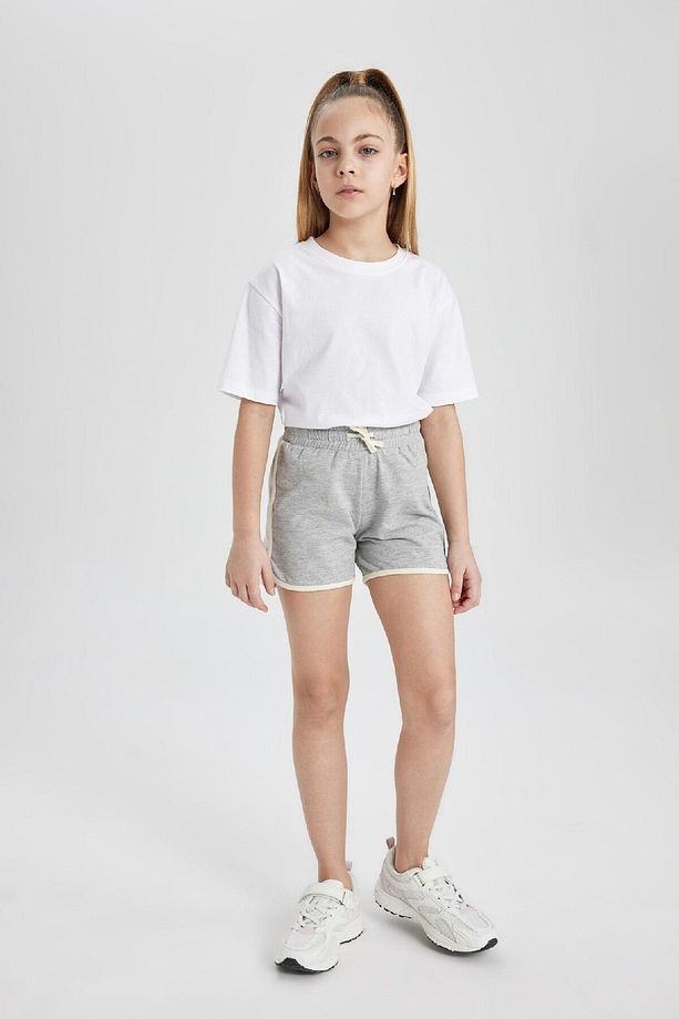 Kız Çocuk Beli Lastikli Basic Düz Şort B5164a824hs - 3