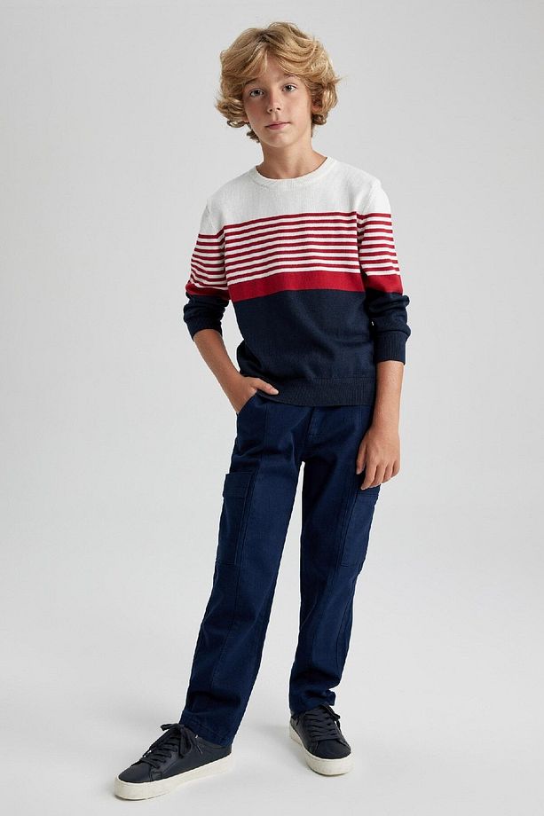 Erkek Çocuk Kargo Fit Standart Paça Twill Pantolon A4936a823wn - 3