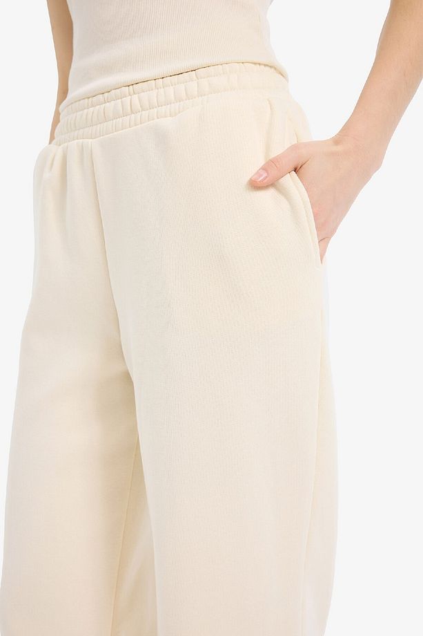 Straight Fit Kalın Eşofman Altı Cepli Beli Lastikli Basic Düz Yüksek Bel Geniş Bol Paça B8571ax25sp - 5