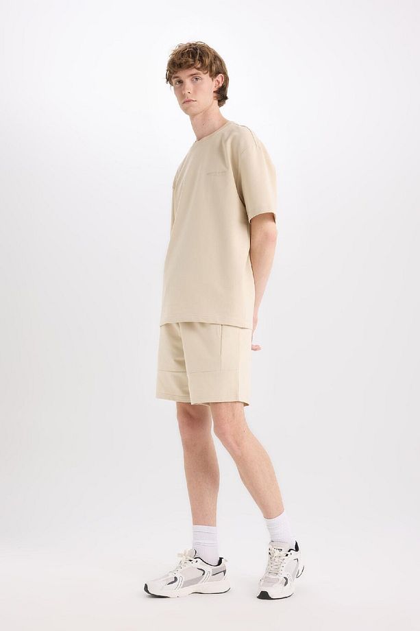 Slim Fit Dar Kesim Dar Paça Basic Düz Şort B8674ax25sp - 3