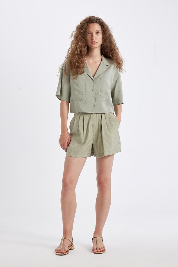 Regular Fit Normal Bel Kısa Paça Modal Şort X4722AZ24HS - 3