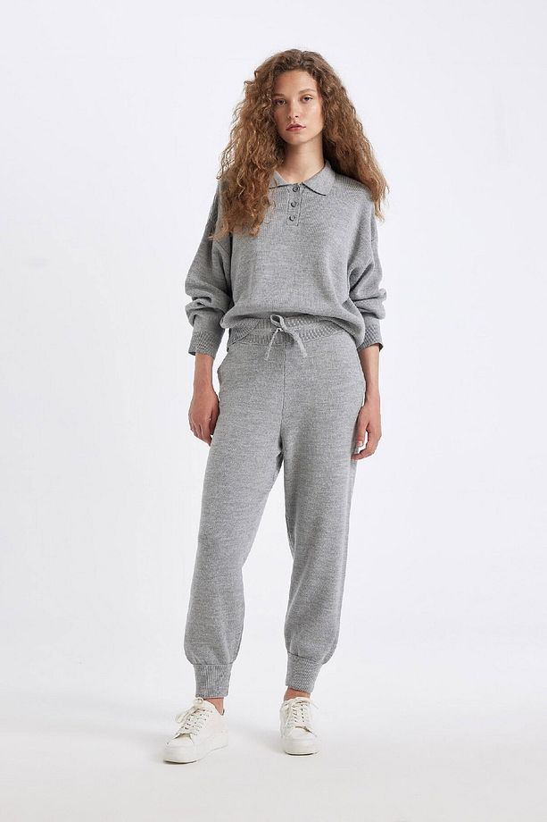 Jogger Triko Pantolon Cepli Basic Düz Beli Lastik Bağcıklı R1701az24wn - 3