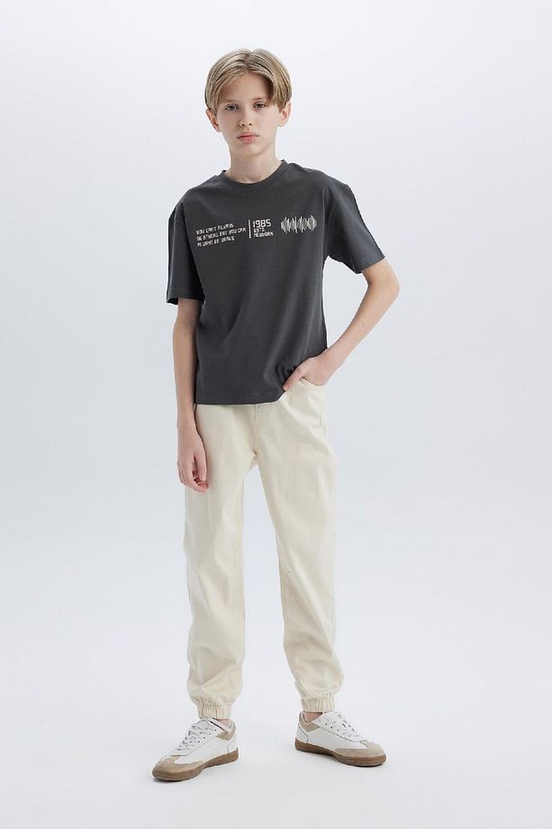 Erkek Çocuk Jogger Fit Standart Paça Gabardin Pantolon D7795a825sp - 5