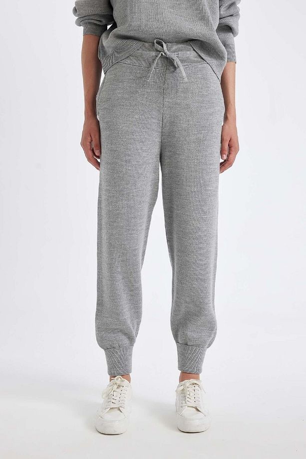 Jogger Triko Pantolon Cepli Basic Düz Beli Lastik Bağcıklı R1701az24wn - 1
