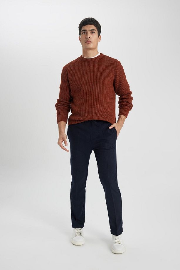 Yün Görünümlü Jogger Pantolon Cepli Düz Paça C1474ax23wn - 6