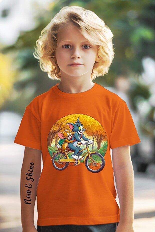 Tom and Jerry Printed Oversized Children's T-Shirt