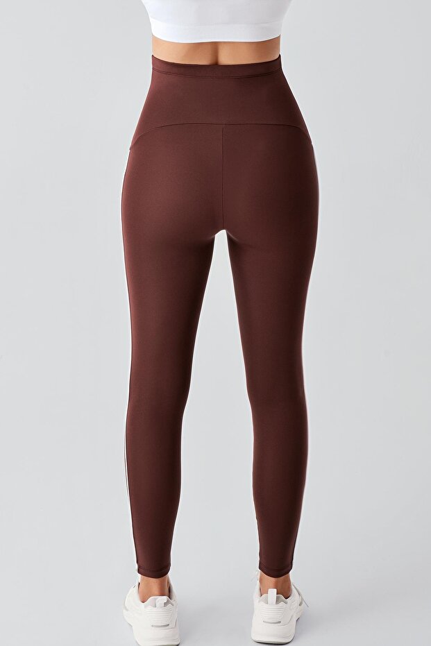 Magas derekú, rugalmas, felszedő kismama leggings - 5