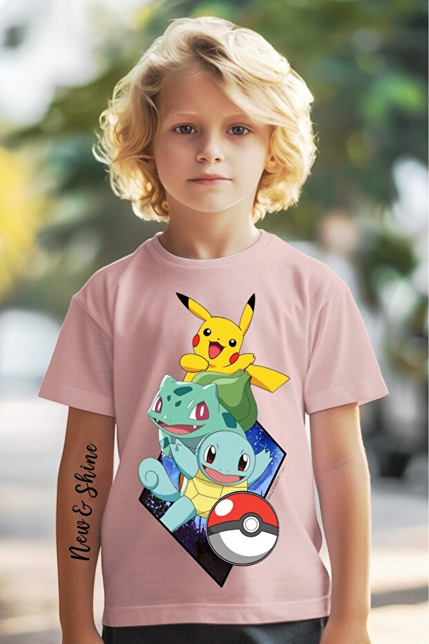 Pokemon Printed Oversized Kids T-Shirt